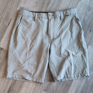 Hurley Light Gray Flat Front Shorts